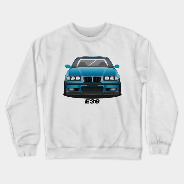 Blue E36 Crewneck Sweatshirt by turboosted